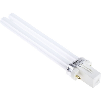 G23 Twin Tube Shape CFL Bulb, 9 W, 3000K, Warm White Colour Tone