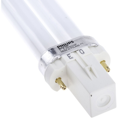 G23 Twin Tube Shape CFL Bulb, 9 W, 3000K, Warm White Colour Tone