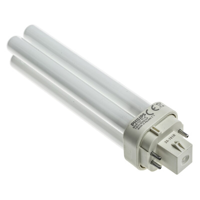 G24q-2 2D Shape CFL Bulb, 18 W, 3000K, Warm White Colour Tone