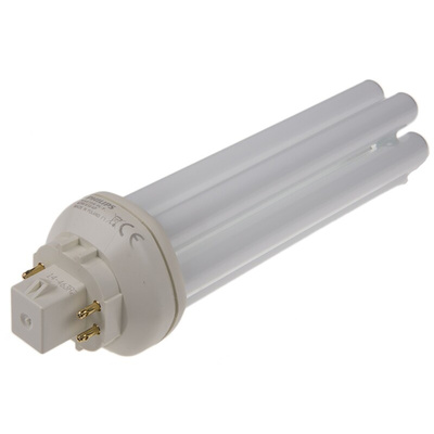 GX24q-4 Six Tube Shape CFL Bulb, 42 W, 3000K, Warm White Colour Tone