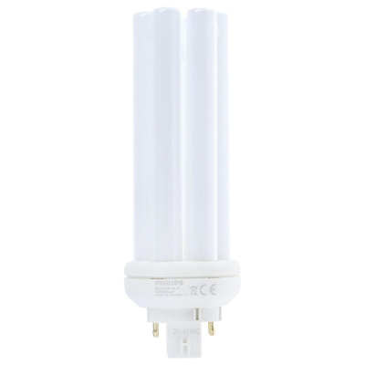 GX24q-3 Six Tube Shape CFL Bulb, 32 W, 3000K, Warm White Colour Tone