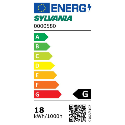 Sylvania 18 W T8 Fluorescent Tube, 1350 lm, 600mm, G13