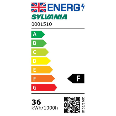 Sylvania 36 W T8 Fluorescent Tube, 3350 lm, 1200mm, G13