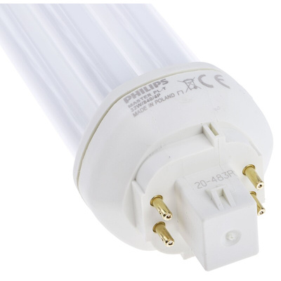 GX24q-3 Quad Tube Shape CFL Bulb, 32 W, 4000K, Cool White Colour Tone