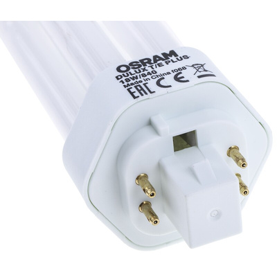 GX24q DULUX Triple Tube Shape CFL Bulb, 18 W, 4000K, Cool White Colour Tone