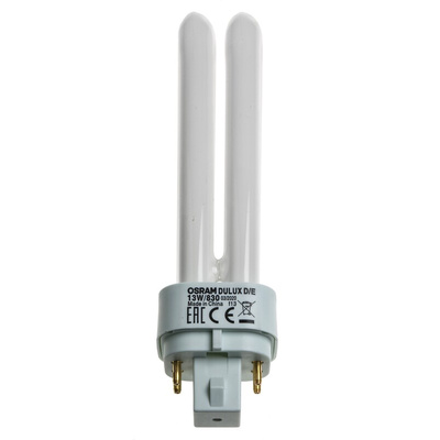 G24q-1 DULUX Quad Tube Shape CFL Bulb, 13 W, 3000K, Warm White Colour Tone