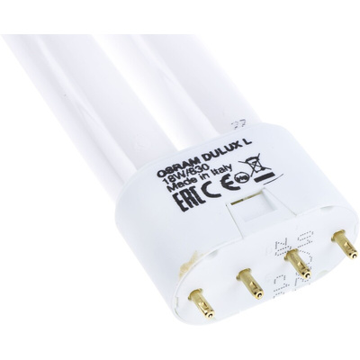 2G11 DULUX Quad Tube Shape CFL Bulb, 18 W, 3000K, Warm White Colour Tone