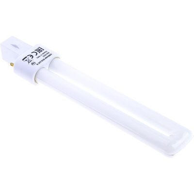G23 DULUX Quad Tube Shape CFL Bulb, 9 W, 3000K, Warm White Colour Tone