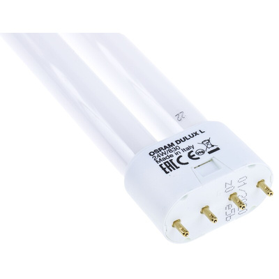 2G11 DULUX Quad Tube Shape CFL Bulb, 24 W, 3000K, Warm White Colour Tone