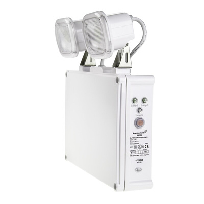 RS PRO LED Emergency Lighting, Twin Spot, 2 x 7.5 W, Non Maintained