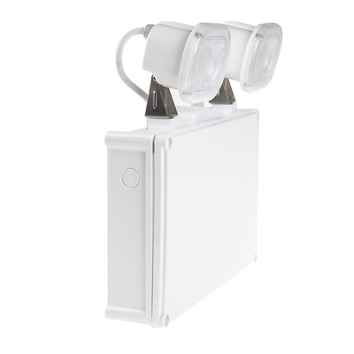 RS PRO LED Emergency Lighting, Twin Spot, 2 x 7.5 W, Non Maintained