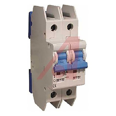 Altech DIN Rail Mount L 2 Pole Thermal Magnetic Circuit Breaker -, 200mA Current Rating