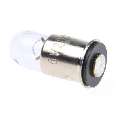 RS PRO Midget Flange Indicator Light, Clear, 6 V, 200 mA, 1000h