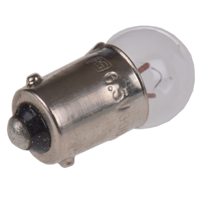 RS PRO BA9s Indicator Light, Clear, 6.5 V, 300 mA, 4000h