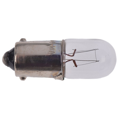 RS PRO BA9s Indicator Light, Clear, 28 V, 40 mA, 3000h