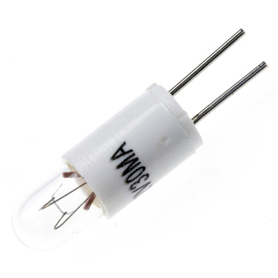 RS PRO Bi-Pin Indicator Light, Clear, 12 V, 30 mA, 3000h