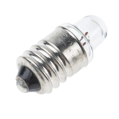 RS PRO E10 Indicator Light, Clear, 2.5 V, 200 mA, 30h