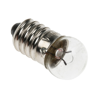 RS PRO E10 Indicator Light, Clear, 2.5 V, 250 mA, 30h