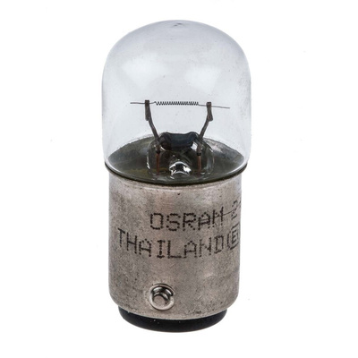 Osram BA15d Automotive Incandescent Lamp, Clear, 24 V