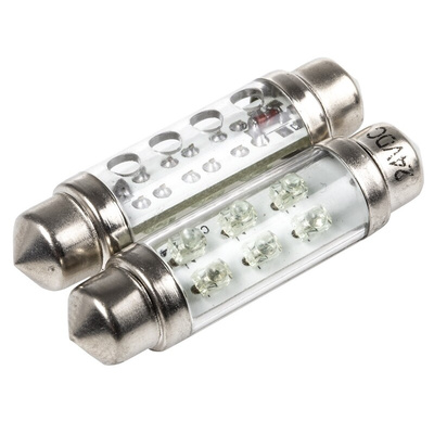 JKL Components LED Car Bulb, Green, Festoon shape