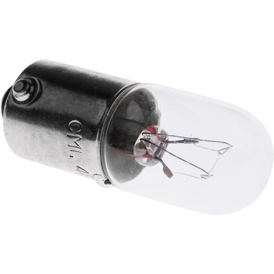 CML Innovative Technologies BA9s Indicator Light, Clear, 48 V, 20 mA, 5000h