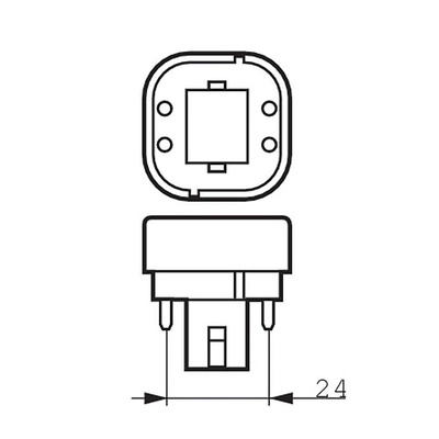 Philips G24q-2 PL LED Lamp 6.5 W, 4000K, White, Linear shape