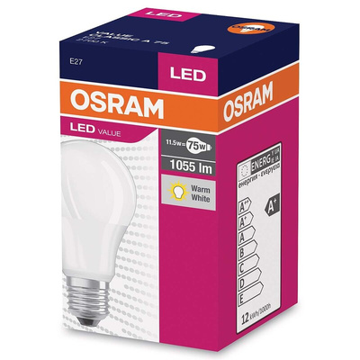 Osram E27 GLS LED Bulb 11.5 W(75W), 2700K, Warm White, GLS shape