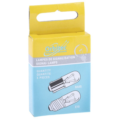 Orbitec BA9s Indicator Light, Clear, 30 V, 100 mA, 1000h