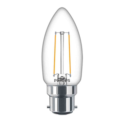 Philips Classic B22 GLS LED Bulb 2-25 W(25W), 2700K, Warm White, B35 shape