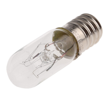 RS PRO E14 Indicator Light, Clear, 220 → 260 V, 27 mA, 3000h