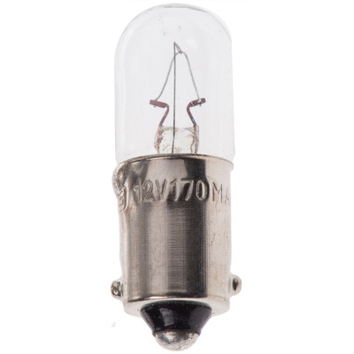 RS PRO BA9s Indicator Light, Clear, 12 V, 170 mA, 3000h