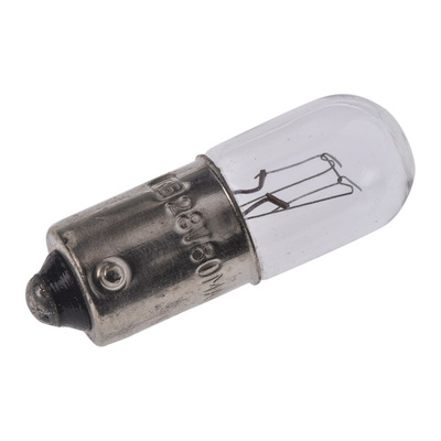 RS PRO BA9s Indicator Light, Clear, 28 V, 80 mA, 7500h