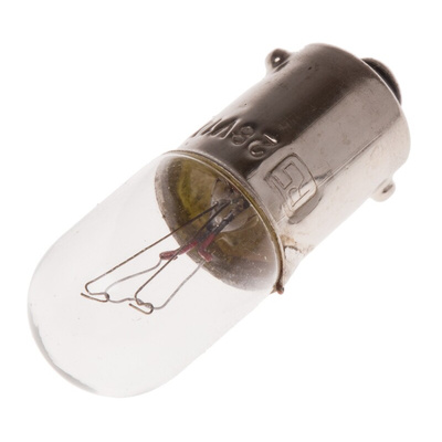 RS PRO BA9s Indicator Light, Clear, 28 V, 100 mA, 1000h