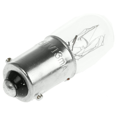 RS PRO BA9s Indicator Light, Clear, 250 V, 13 mA, 1000h