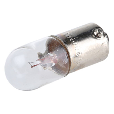 RS PRO BA9s Indicator Light, Clear, 6 V, 300 mA, 10000h