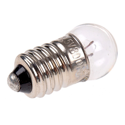RS PRO E10 Indicator Light, Clear, 3.5 V, 300 mA, 1000h