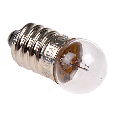 RS PRO E10 Indicator Light, Clear, 3.5 V, 300 mA, 1000h