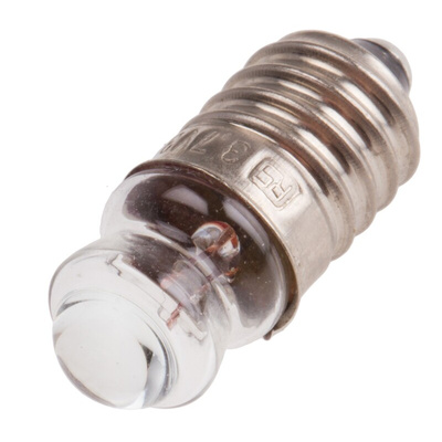 RS PRO E10 Indicator Light, Clear, 3.7 V, 300 mA, 10h