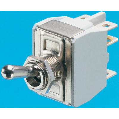 Apem DPST Toggle Switch, On-Off-(On), Panel Mount