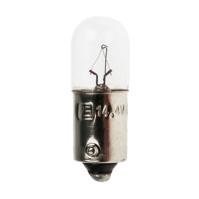RS PRO BA9s Indicator Light, Clear, 14.4 V, 100 mA, 3000h