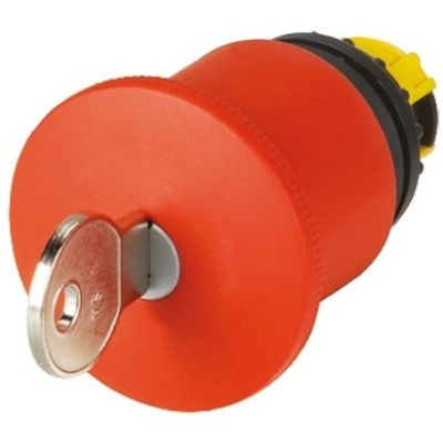 Eaton Mushroom Red Emergency Stop Push Button - Key Release, M22 Series, 22mm Cutout, Round