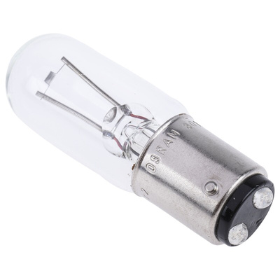 Osram B15d Indicator Light, Clear, 6 V, 1000h