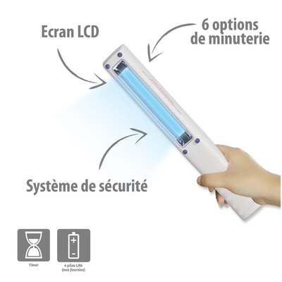 Orium 4.5 W 254 nm Portable UV Disinfection Lamp U shape, length 300 mm, Dia. 5 x 155 mm, 6 V, 8000
