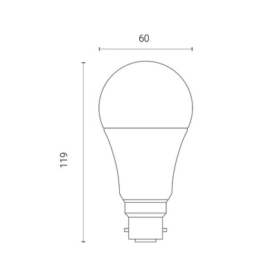 4lite UK 9 W B22 LED Smart Bulb, Warm White