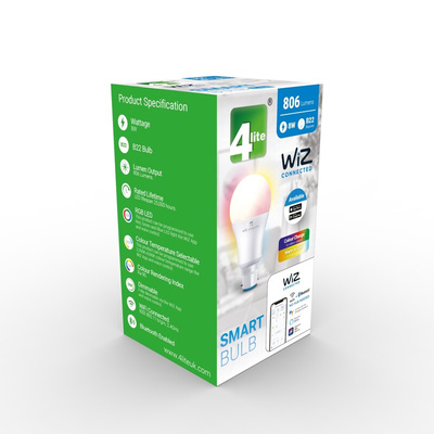 4lite UK 8 W B22 LED Smart Bulb