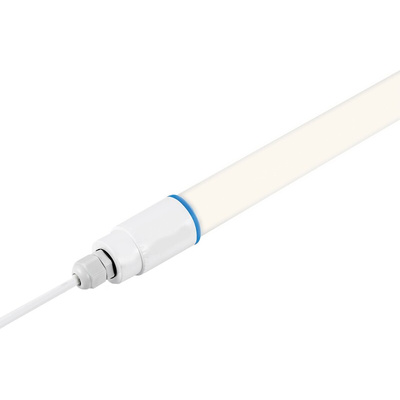 RS PRO 10 W LED Damp Proof Batten Light, 100 → 240 V Damp Proof Light, 1 Lamp, 588 mm Long, IP66