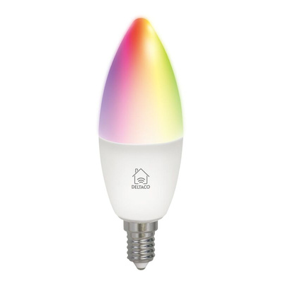 Deltaco 5 W E14 LED Smart Bulb, Cool White, RGB, Warm White
