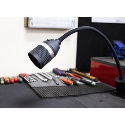 RS PRO LED Machine Light, 100 → 277 V ac, 3 W, Flexible Neck, 520mm Arm Length