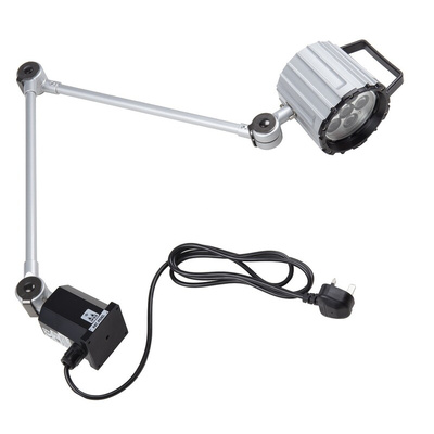 RS PRO LED Machine Light, 100 → 260 V ac, 12 W, Adjustable Arm, 400mm Reach, 800mm Arm Length