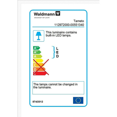 Waldmann 20 W LED Downlight, 220 → 240 V ac LED Linear Batten, 660 mm Long, IP20